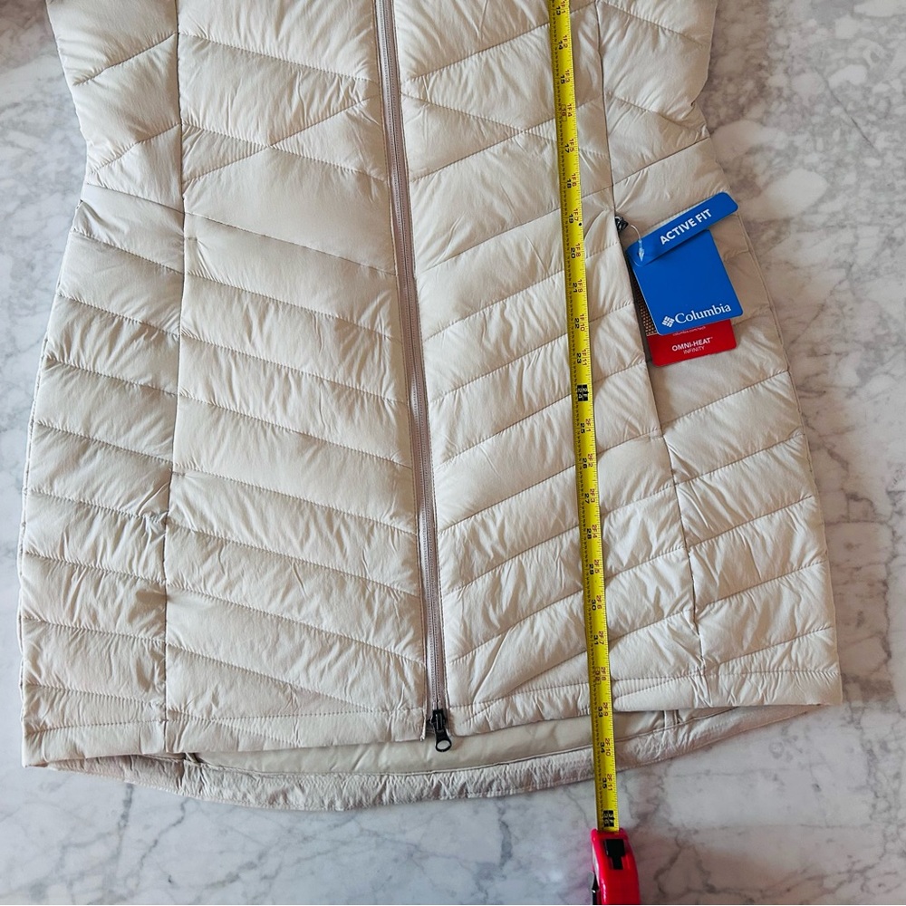 Columbia Women's Joy Peak ll Mid Cream Hooded Puffer Jacket in Medium NWT - Picture 16 of 16